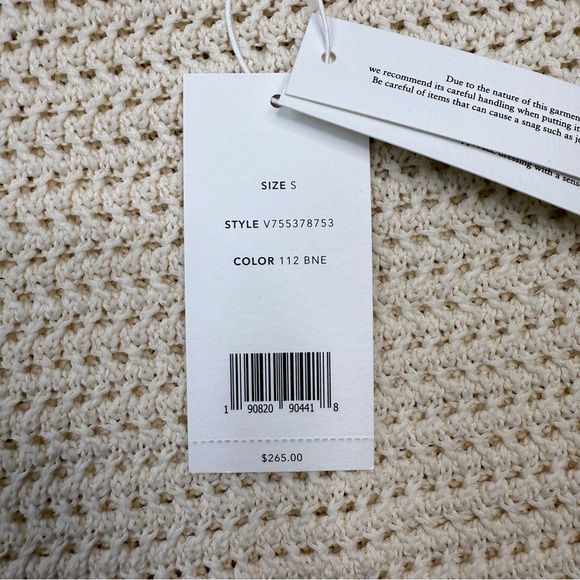 Vince Short Sleeve Crochet Top - Picture 4 of 8